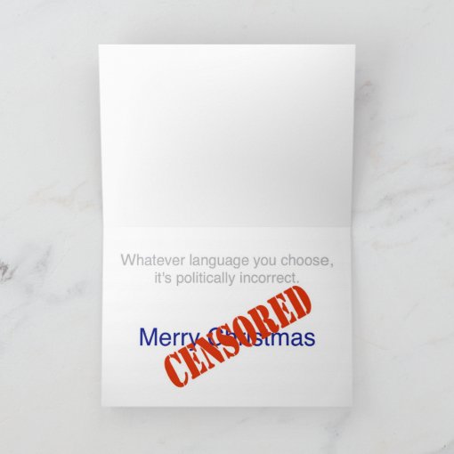 Politically Correct Christmas Card 