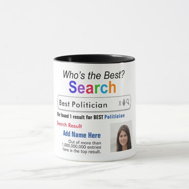 Politician - Funny Best Custom Search Gift Mug (Center)