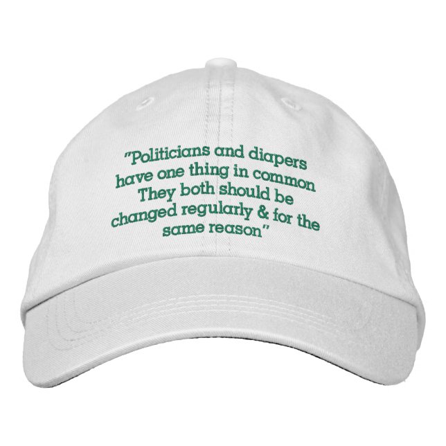 “Politicians” Embroidered Baseball Cap (Front)