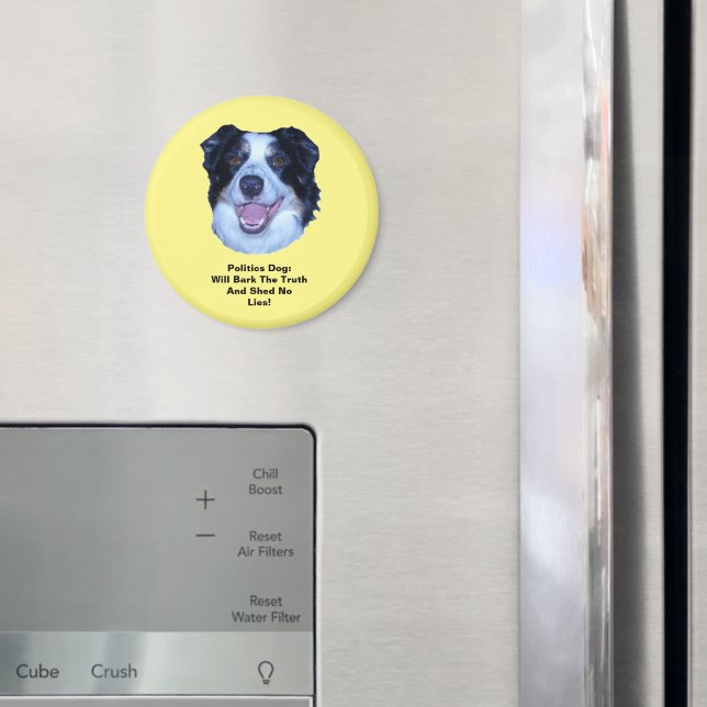 Politics Border Collie Bark The Truth Rd Magnet (In Situ (Fridge))