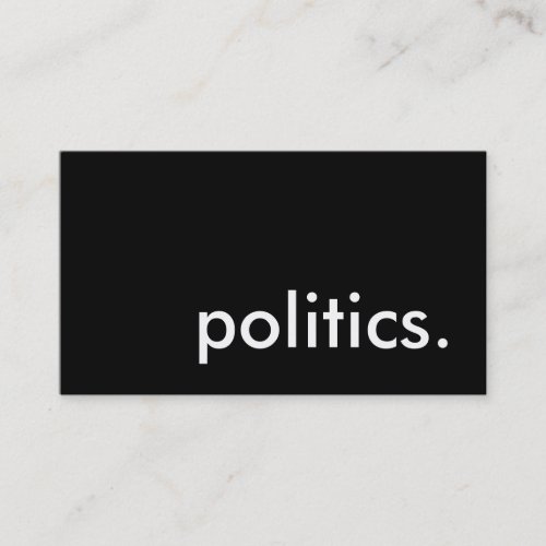 politics business card