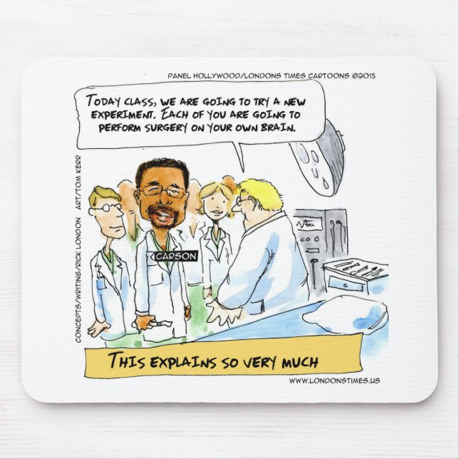 Politics: Does It Take Brain Surgery? Mouse Pad (Front)