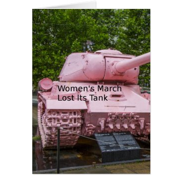 Politics Humor: Women's March Lost Its Pink Tank Card Politics Humor: Women's March Lost Its Pink Tank Card