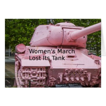 Politics Humor: Women's March Lost Its Pink Tank Card Politics Humor: Women's March Lost Its Pink Tank Card