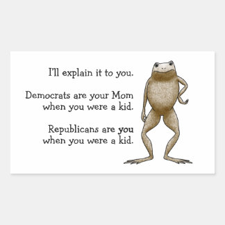Politics In Simple Terms Rectangular Sticker