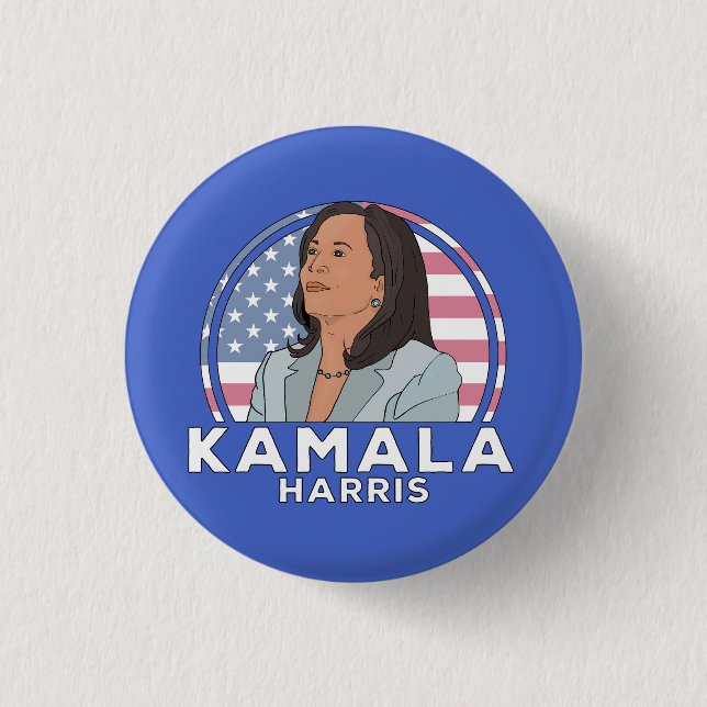 Politics Kamala Harris Button (Front)