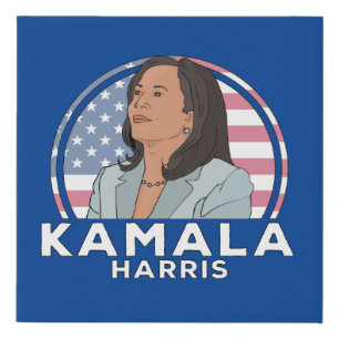 Politics Kamala Harris Faux Canvas Print