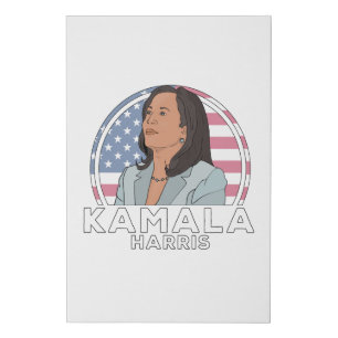 Politics Kamala Harris Faux Canvas Print