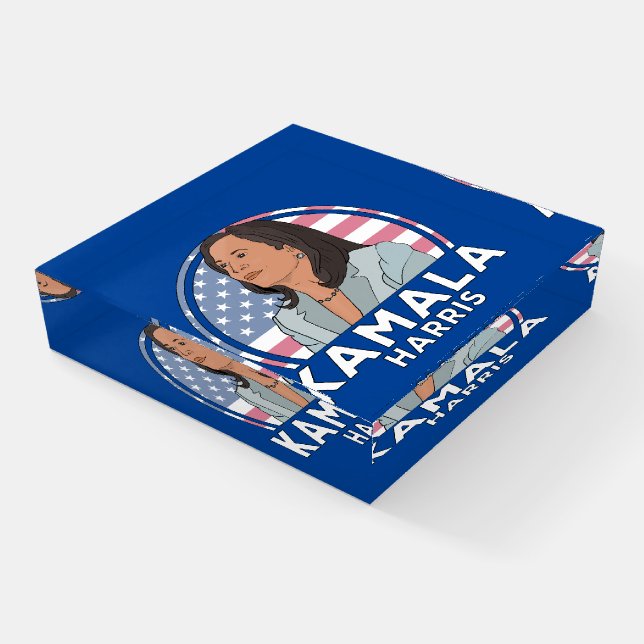 Politics Kamala Harris Paperweight (Angled)