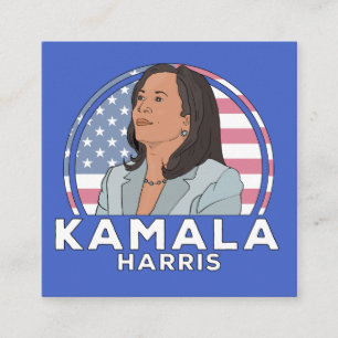 Politics Kamala Harris Square Business Card