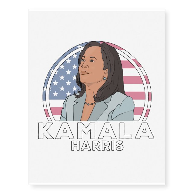 Politics Kamala Harris Temporary Tattoos (Front)