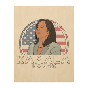 Politics Kamala Harris Wood Wall Art