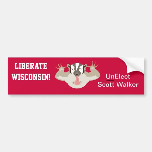 Politics_Liberate Wisconsin_UnElect Scott Walker Bumper Sticker