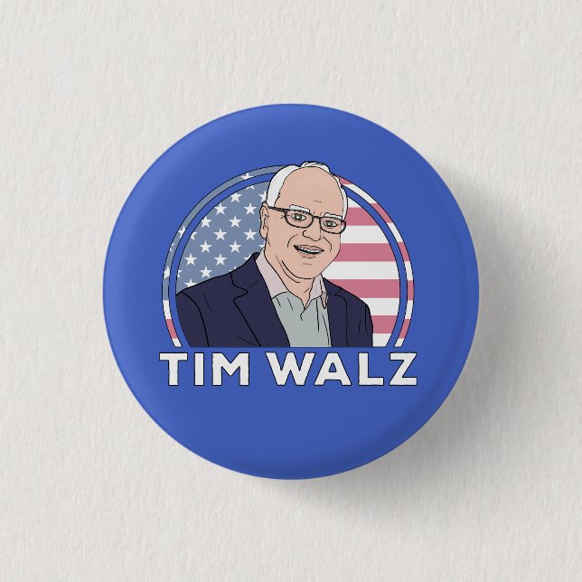 Politics Tim Walz Button (Front)