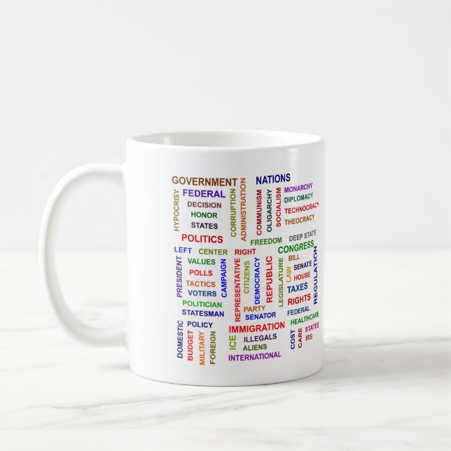 Politics Word Mug (Left)