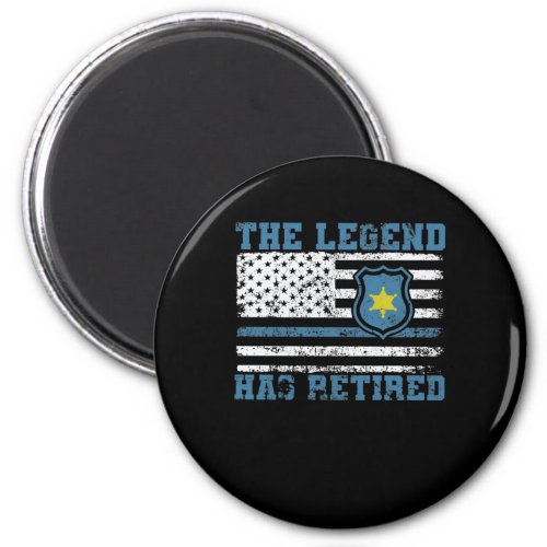 Polizei The Legend Has Retired USA Flagge Magnet