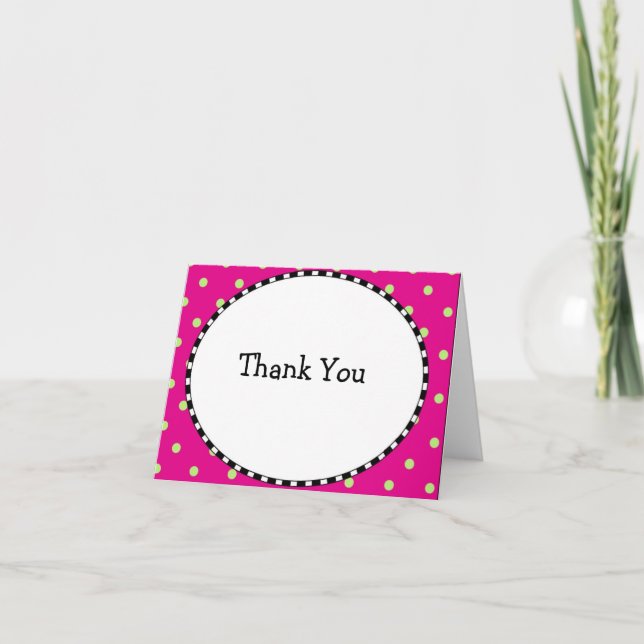 Polk a Dot Thank You Card (Front)