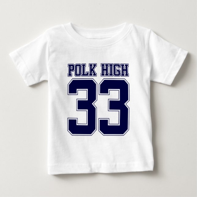 Polk High Bundy back Baby T-Shirt (Front)