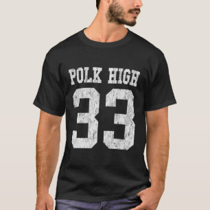 Polk High School Football Jersey 33 Aged Look Bund T-Shirt
