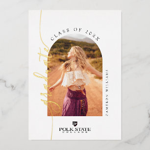 Polk State College Graduation Foil Invitation