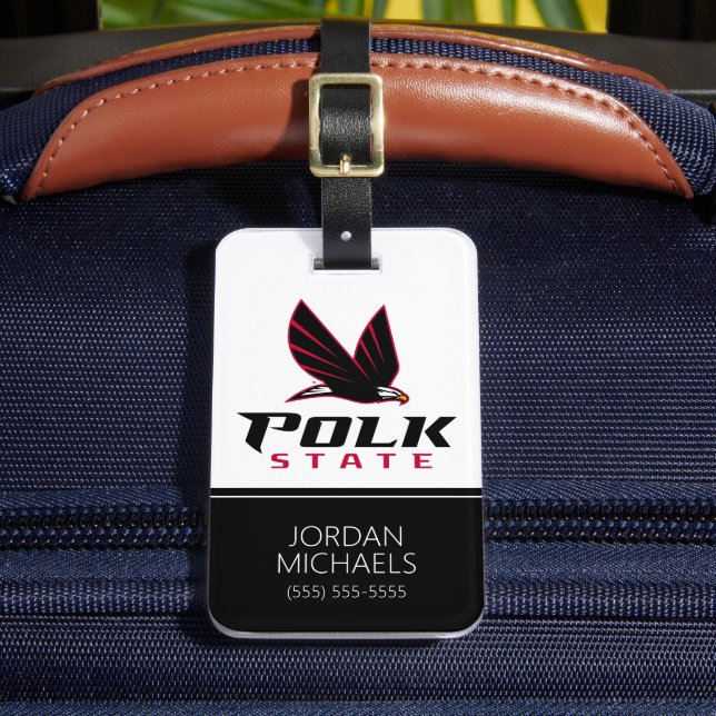 Polk State Eagles Luggage Tag (Front Insitu 2)