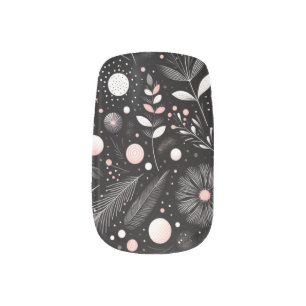 Polka Bloom Noir Minx Nail Art