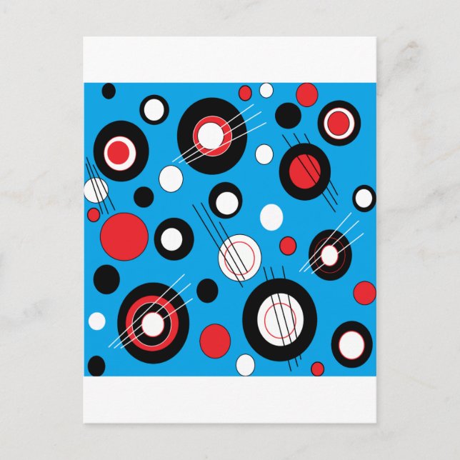 Polka Blue Postcard (Front)