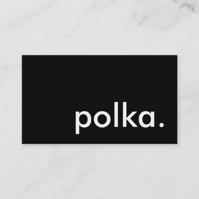 polka. business card (Front)
