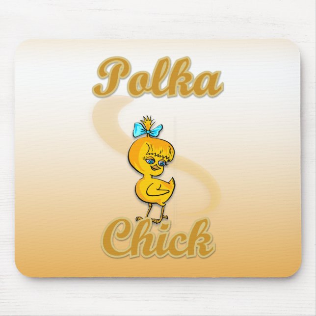 Polka Chick Mouse Pad (Front)