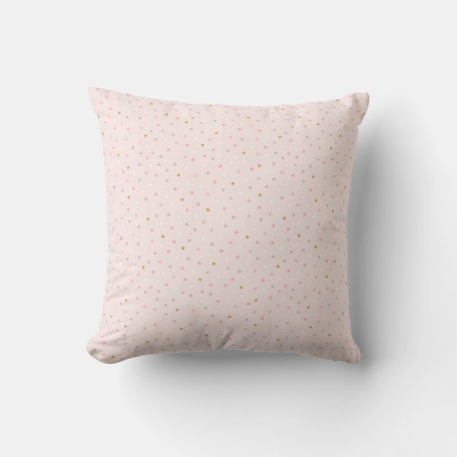 Polka Confetti Pattern Throw Pillow (Front)