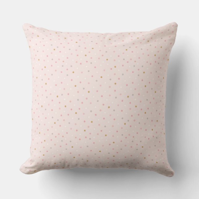 Polka Confetti Pattern Throw Pillow (Front)