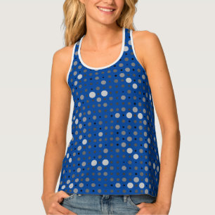 Polka Dot 01.Grey Blue BG Tank Top