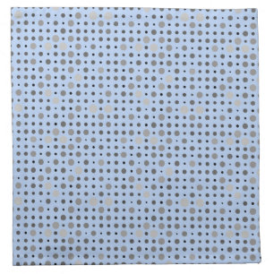 Polka Dot 01.Grey Lblue BG Cloth Napkin
