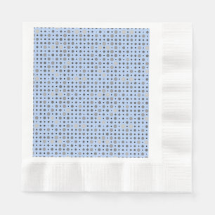 Polka Dot 01.Grey Lblue BG Napkins