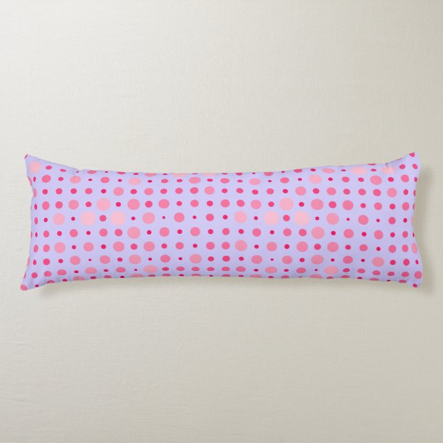 Polka Dot 01.Pink LPurple BG Body Pillow (Front)