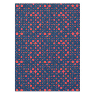 Polka Dot 01A.Red Dblue BG Tablecloth