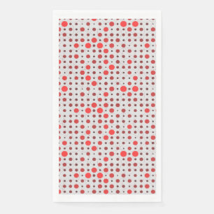Polka Dot 01A.Red offwhite BG Paper Guest Towels