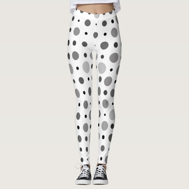 Polka Dot 01X.Grey Shade Leggings (Front)