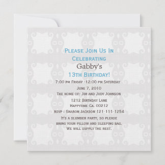 Polka Dot: 13th Birthday Invitations