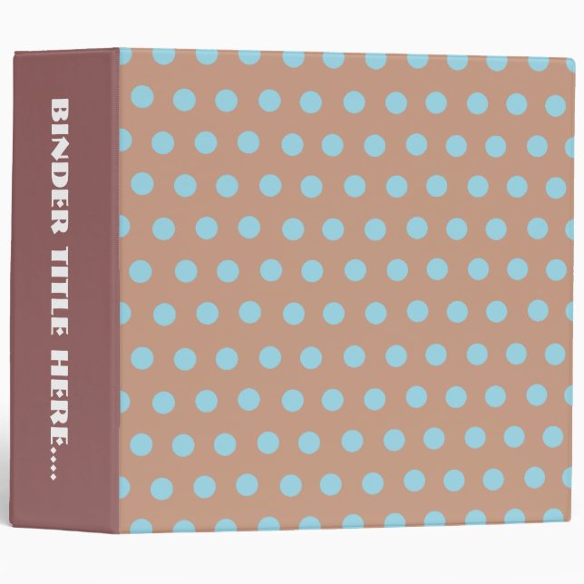 Polka Dot - 2" 3 Ring Binder (Front/Spine)