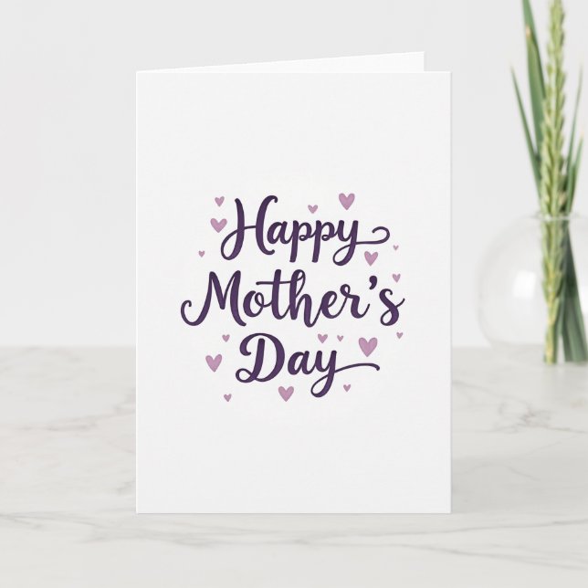 Polka Dot Affectionate Purple Card (Front)
