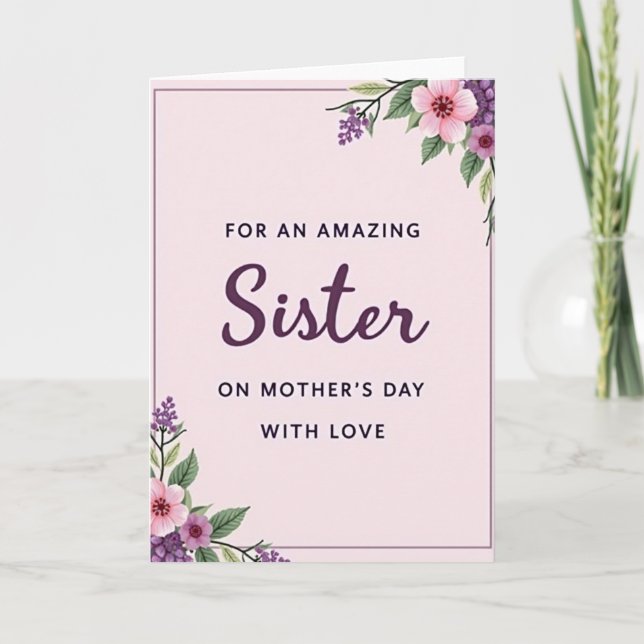 Polka Dot Amazing Sister Card (Front)