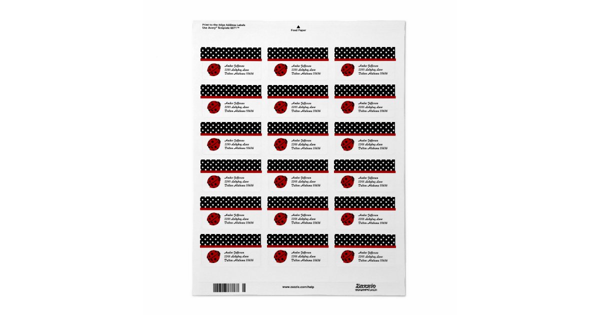 It is a photo of Critical Polka Dot Mailing Labels It is a graphic of Critical Polka Dot Mailing Labels