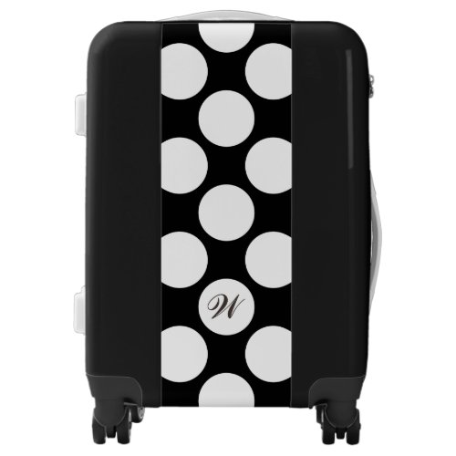 Polka Dot any Color with Monogram Luggage