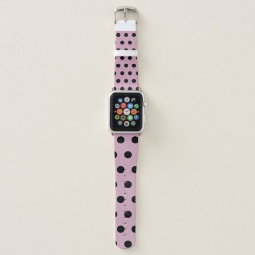Polka Dot Apple Watch Band (Pink &amp; Black)