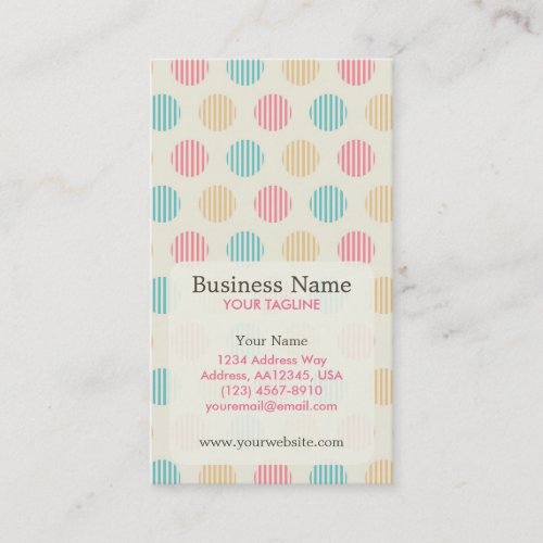 Polka Dot Appointment Business Card