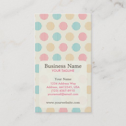 Customizable Polka Dot Appointment Business Card
