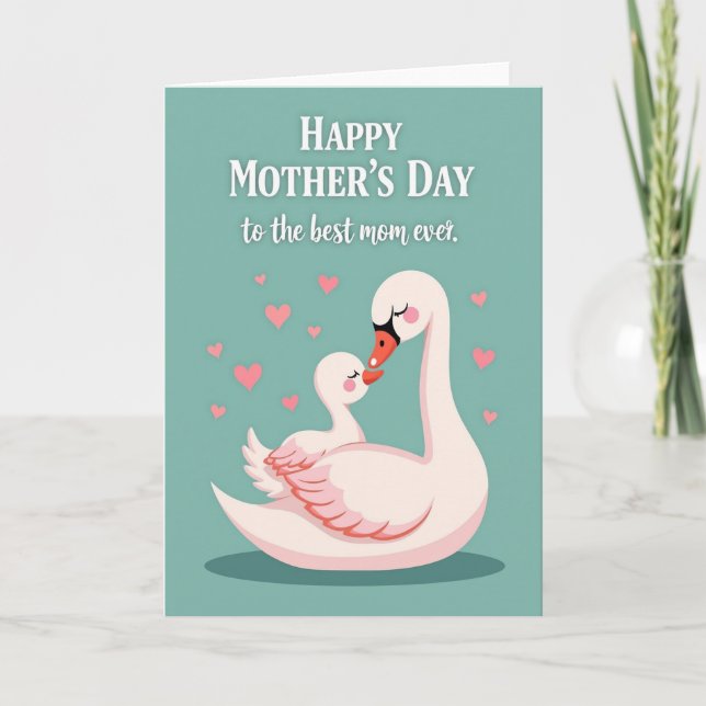 Polka Dot Aquatic Birds Card (Front)