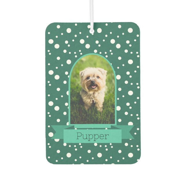 Polka Dot Arch Photo For Pets Air Freshener (Front)
