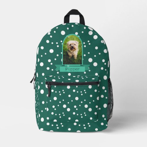 Polka Dot Arch Photo For Pets Printed Backpack